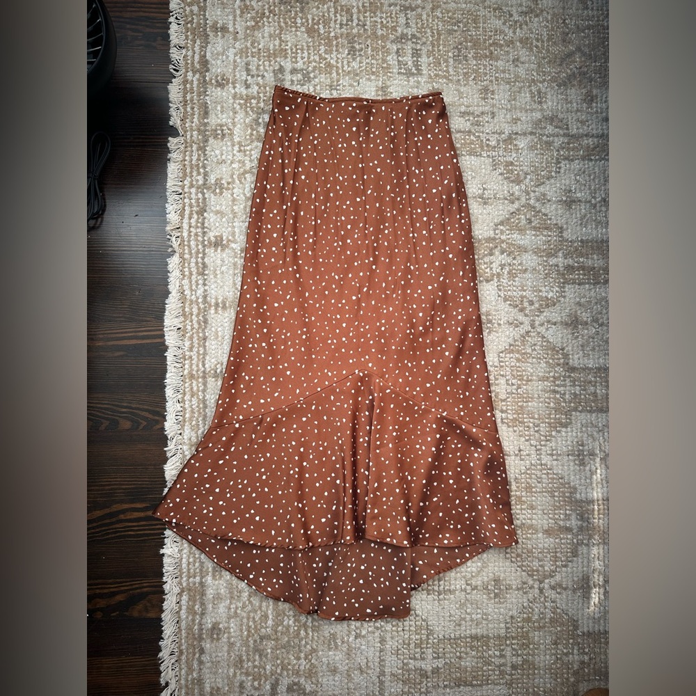 Abercrombie Satin Midi Skirt